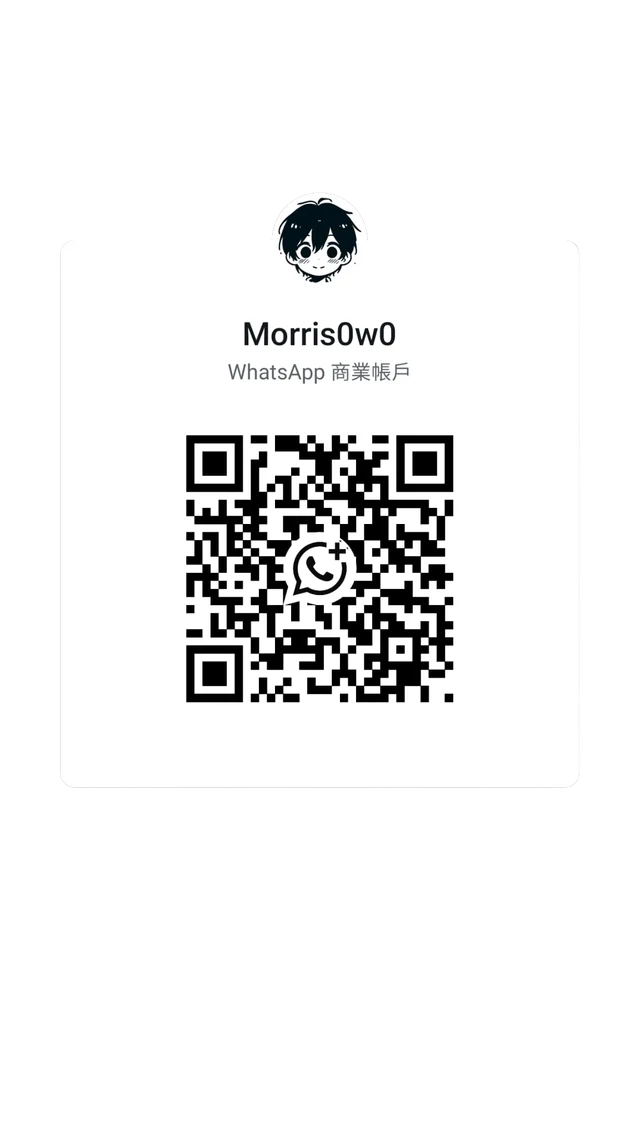 QR code for the personal WhatsApp account Morris0w0
